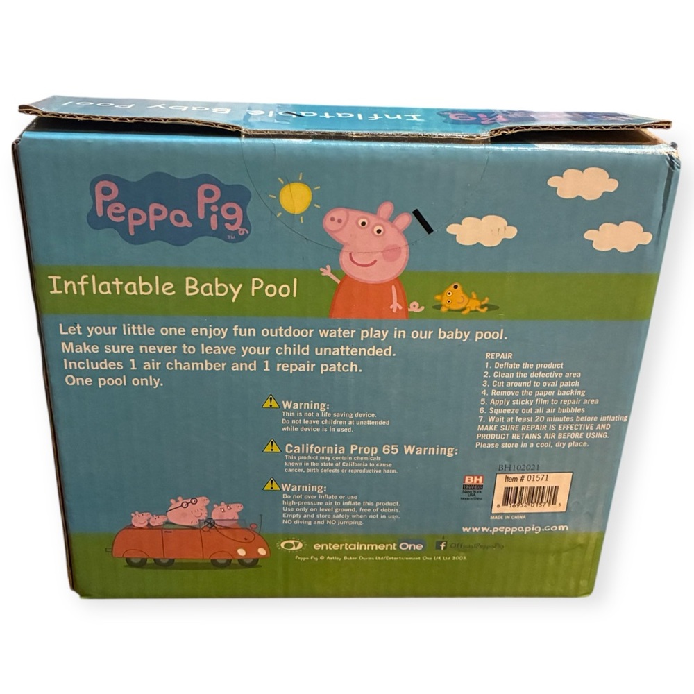 NIB Peppa Pig Inflatable Baby Pool - Pink - Picture 7 of 8
